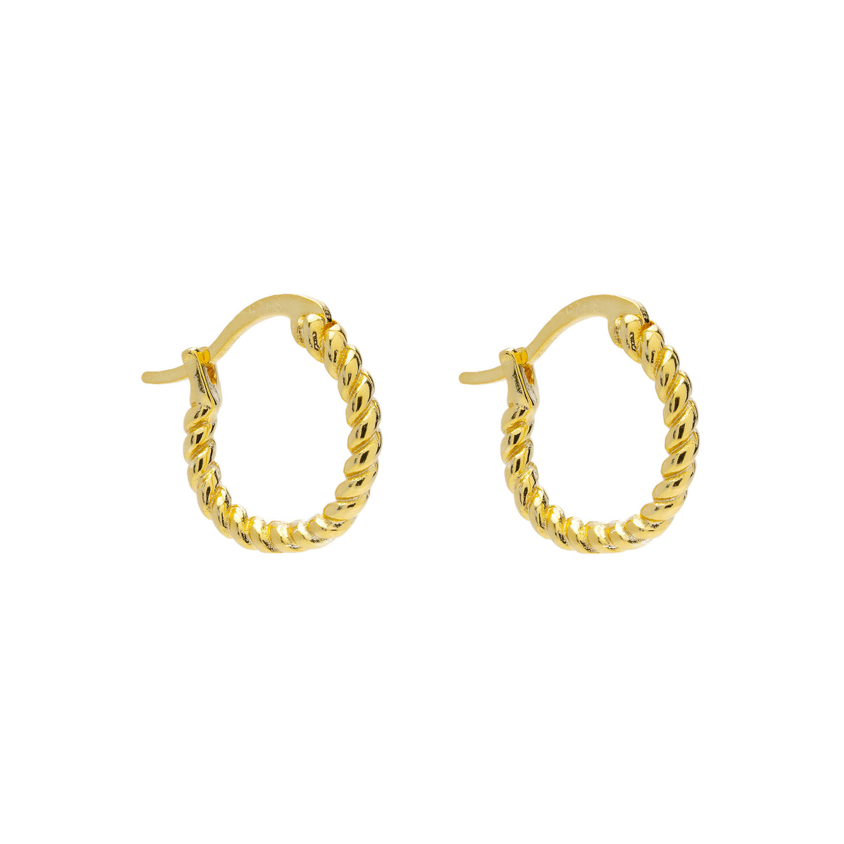 TWISTED ROPE GOLD HOOPS