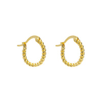 TWISTED ROPE GOLD HOOPS