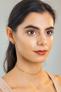 DOUBLE PAVE GOLD HOOPS