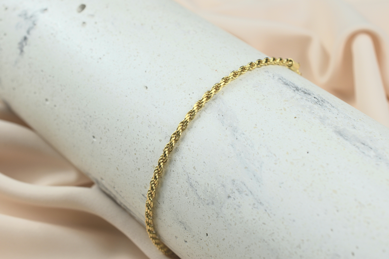 TWISTED CHAIN GOLD BRACELET